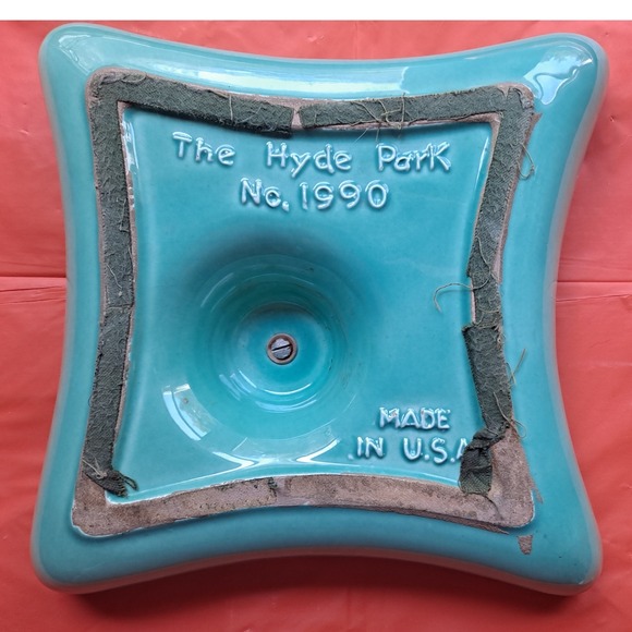 Hyde Park Ashtray Vintage Ceramic Green Mid Century Modern Decor‎ 1990 U.S.A. - Picture 2 of 6